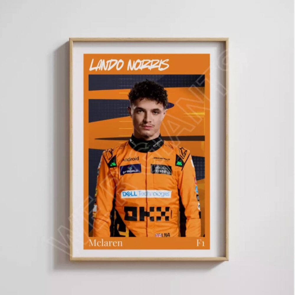 F1 COLLECTION- McLaren LANDO NORRIS Art Print 11x17